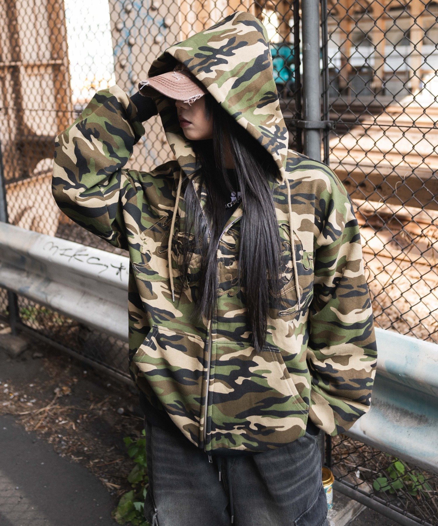 WEGO｜カモフラグラフィックZIPパーカー | Rakuten Fashion(楽天