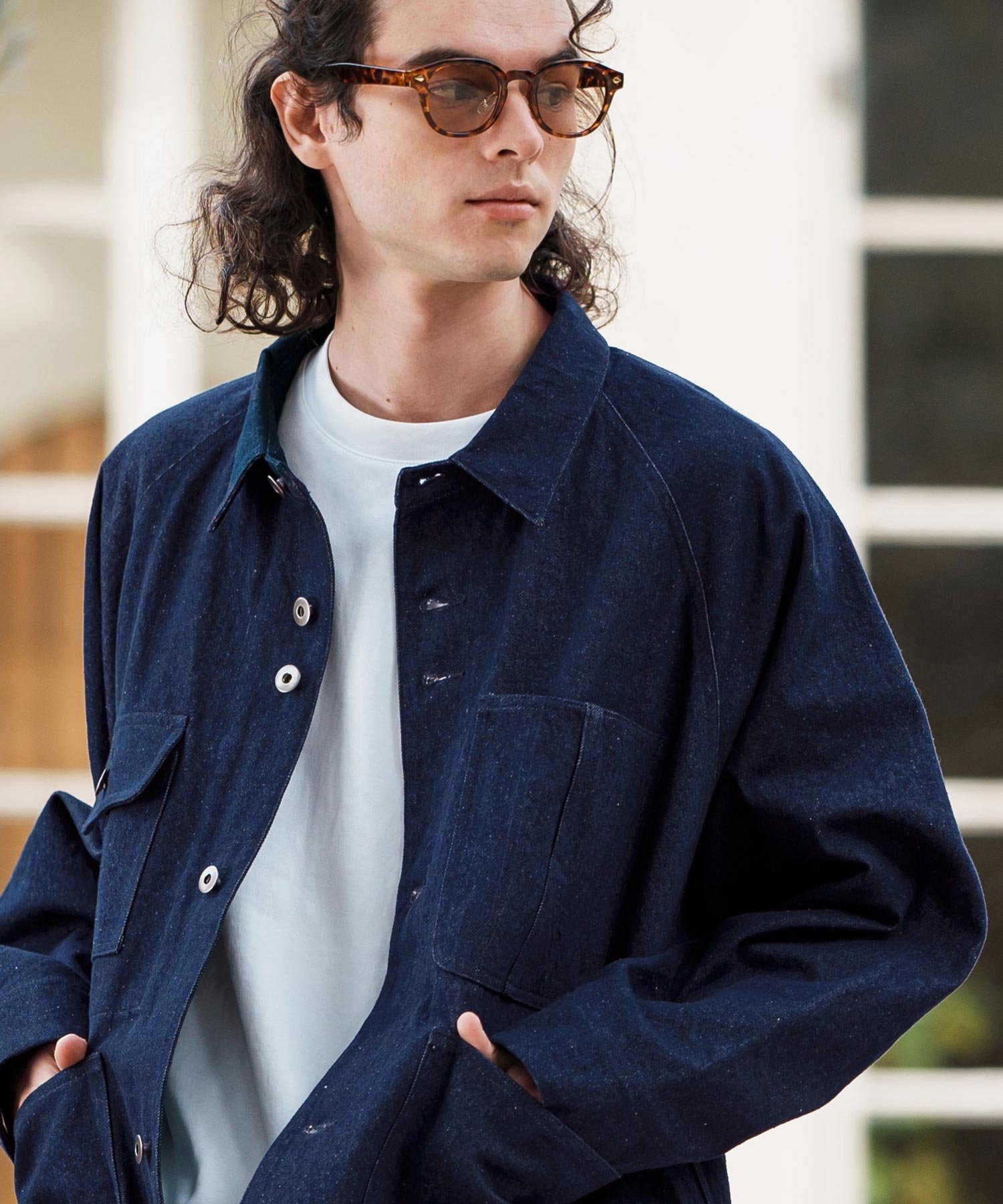 CAMBIO｜mj10555-ラグランスリーブデニムカバーオール | Rakuten