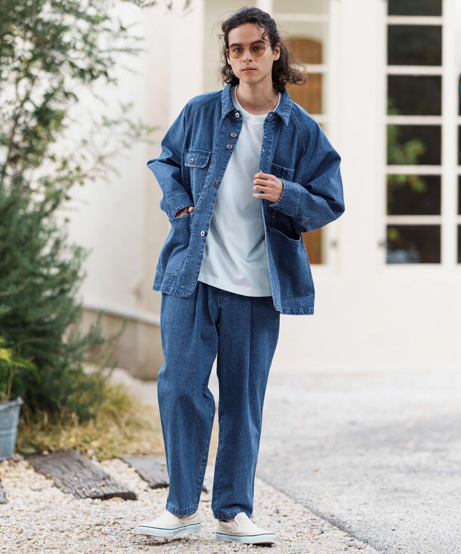 CAMBIO｜mj10555-ラグランスリーブデニムカバーオール | Rakuten