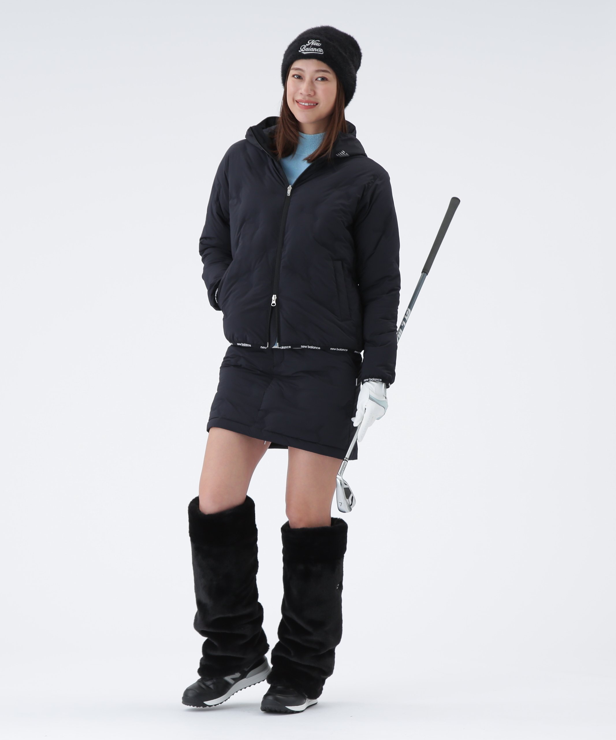 New Balance Golf｜グレンチェック柄 ハイネック ニット プルオーバー