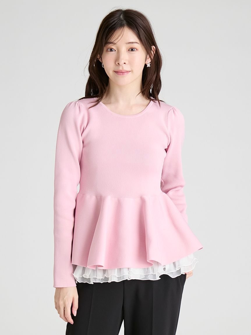 CELFORD｜ペプラムドッキングニットプルオーバー | Rakuten Fashion