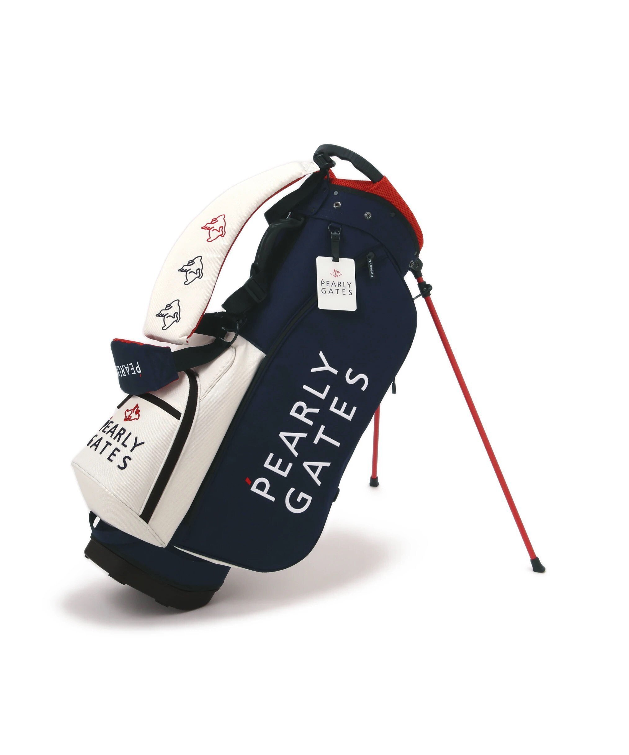 PEARLY GATES ゴルフバッグ ホワイト ストライプ PEARLY GATES