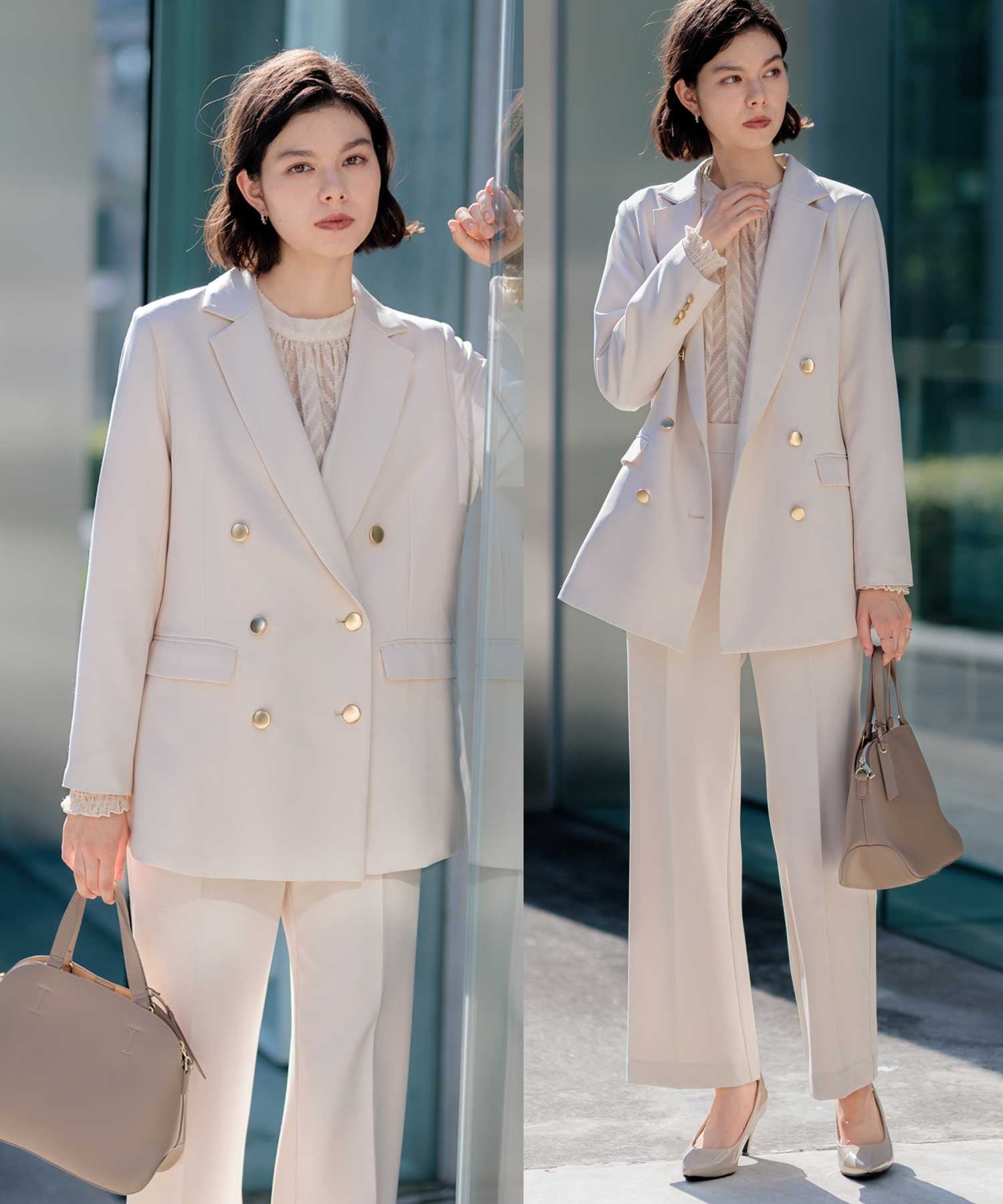 GeeRA｜【3点】着回しベスト&ジャケットセットスーツ | Rakuten