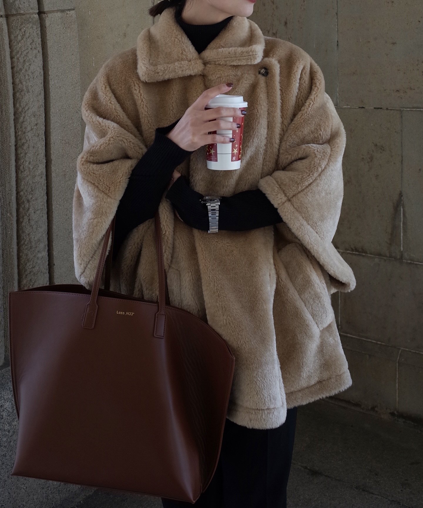 Lajour｜エコファー ケープジャケット | Rakuten Fashion(楽天