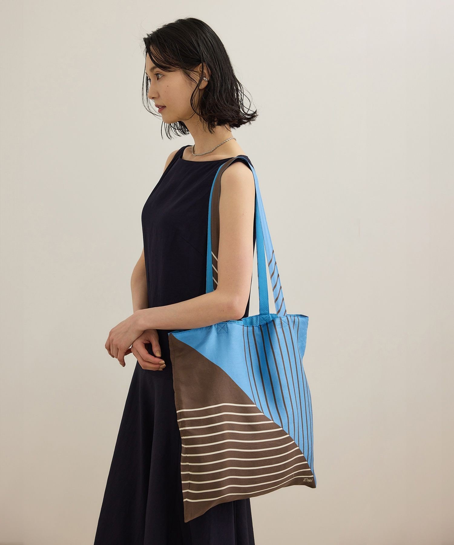 ROPE'｜幾何学柄シルクトートバッグ | Rakuten Fashion(楽天