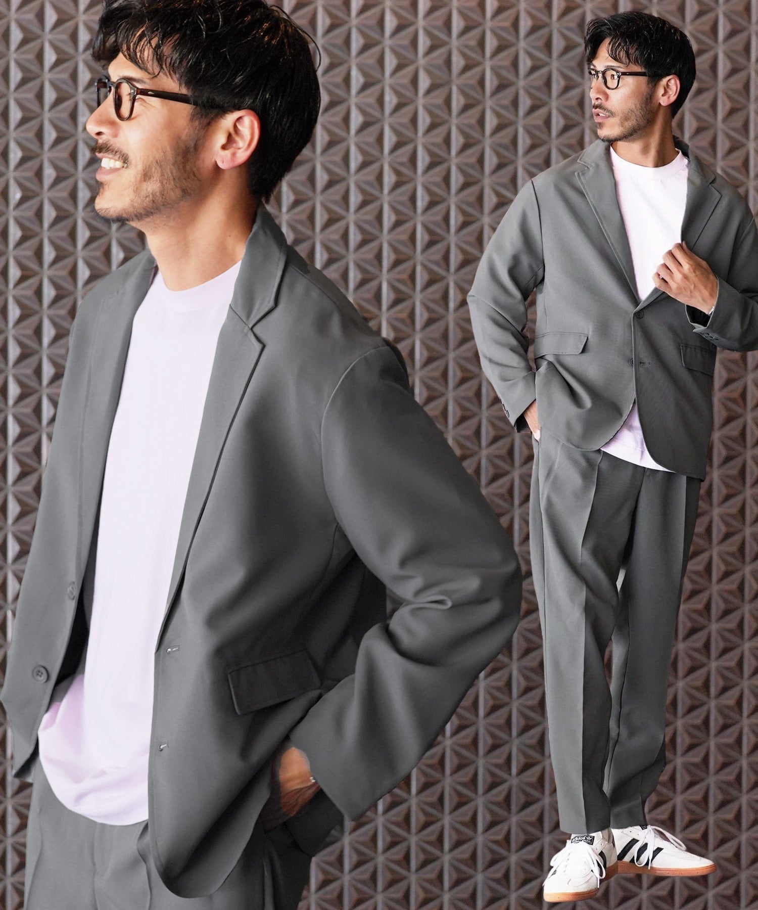 楽天市場】ライトグレー セットアップ メンズの通販