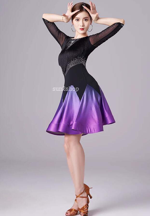 楽天市場】チャチャ 練習着 社交ダンス衣装 ラテンダンスドレス ルンバ