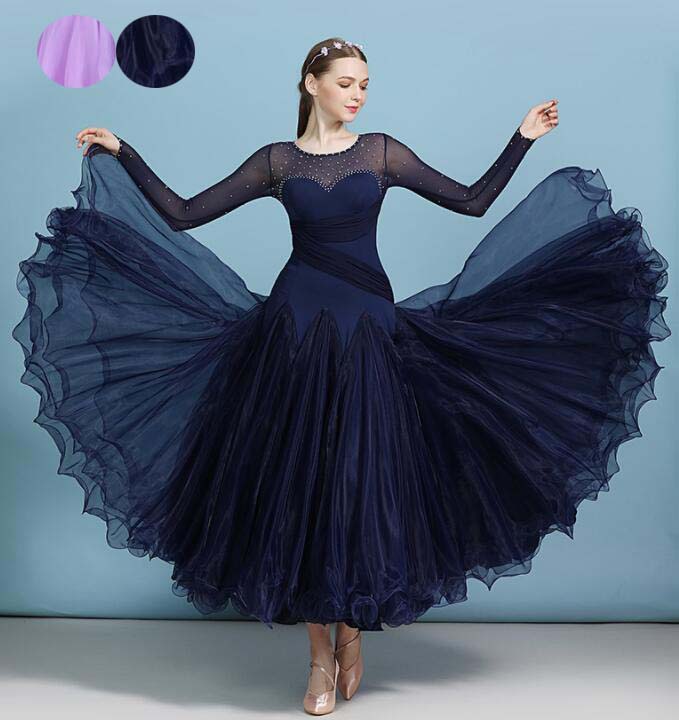 楽天市場】ダンスウェア 社交ダンス衣装 ロング丈ワンピース モダン