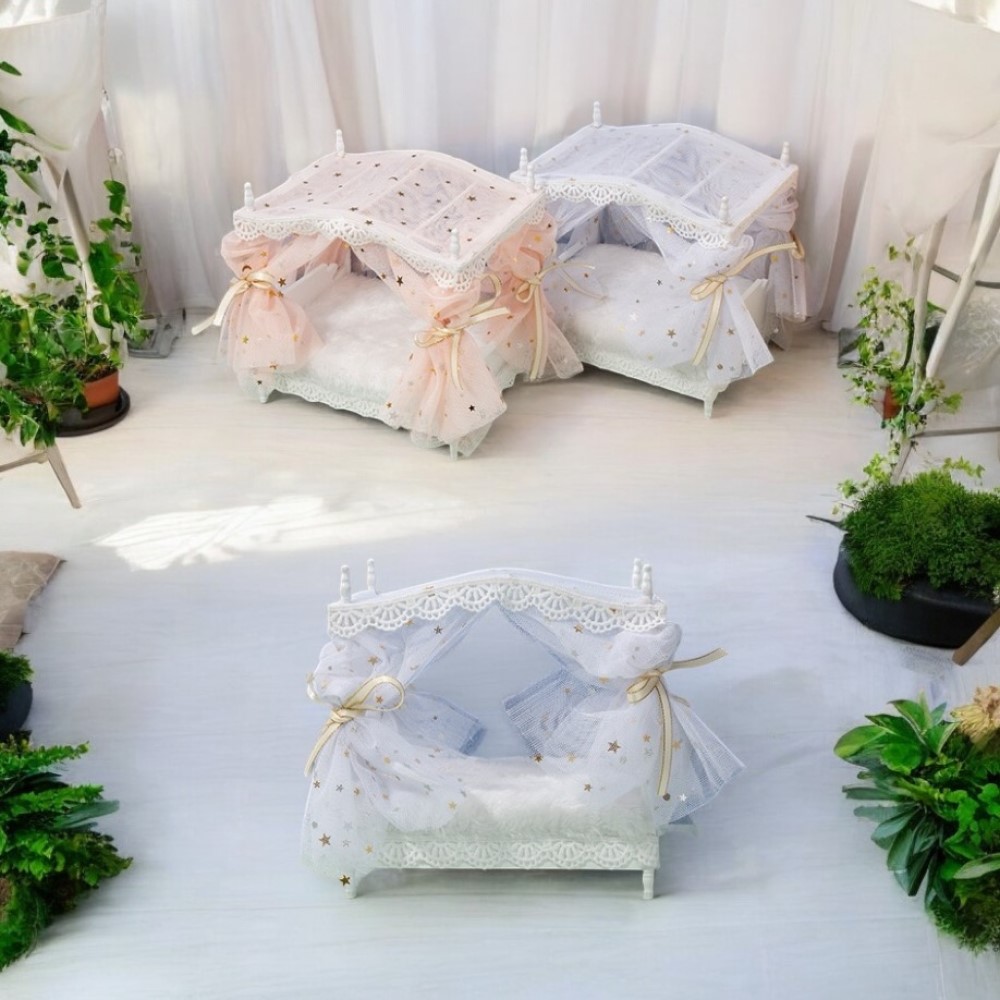 楽天市場】90000313（1点）ミニチュアプリンセスベッド 星形装飾付き