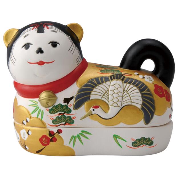 楽天市場】昭峰作 陶器製 犬筥飾り 犬箱飾り 【鶴】〈いぬばこ 日本の