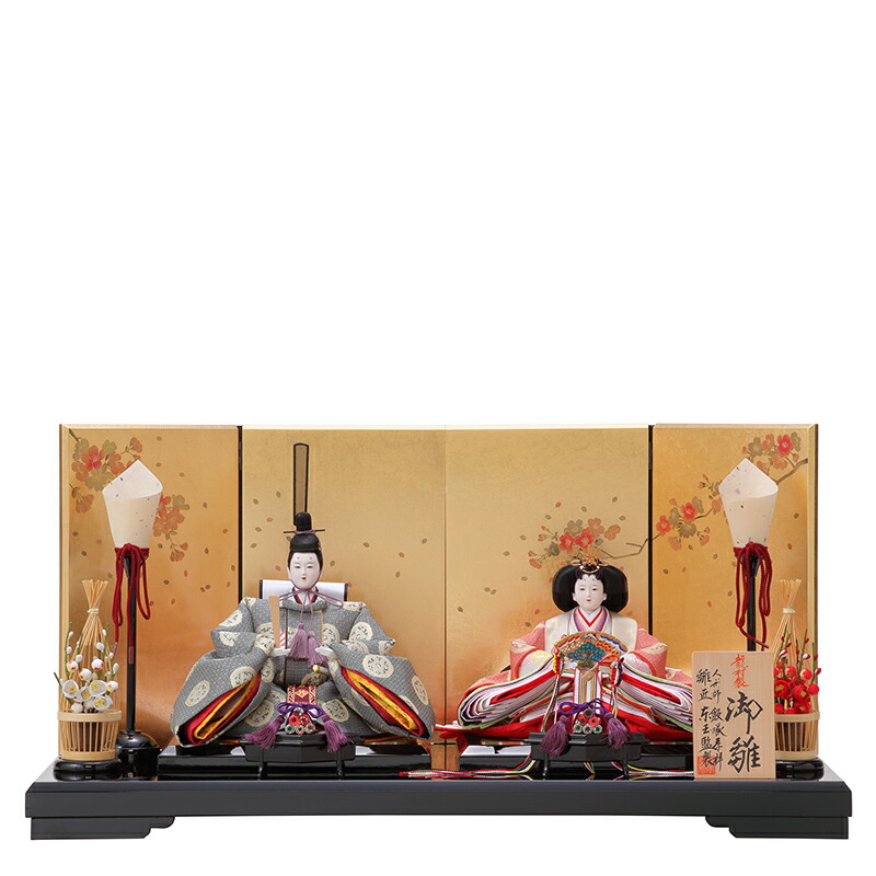 楽天市場】送料無料 東玉 雛人形 龍村裂親王飾り 木製平台飾り 【糸屋