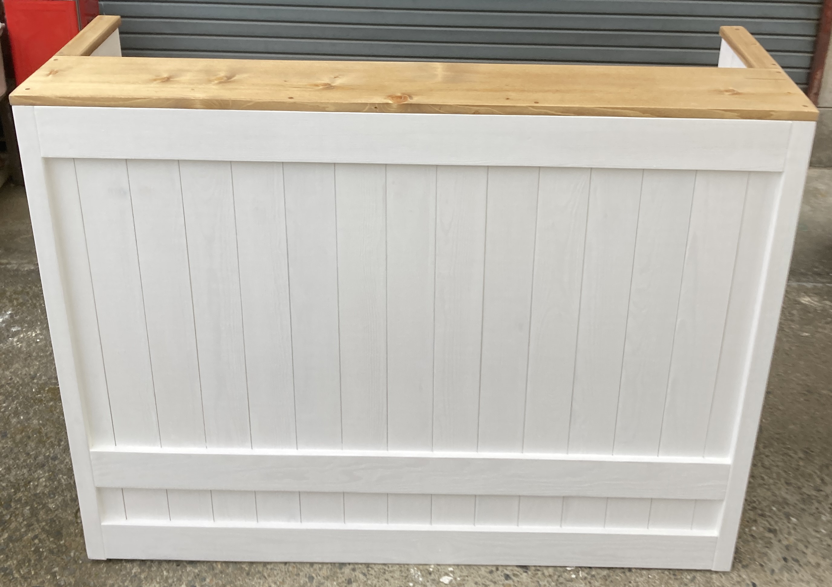 サイズ、デザインオーダー可！カウンターテーブルシャビーホワイト無垢