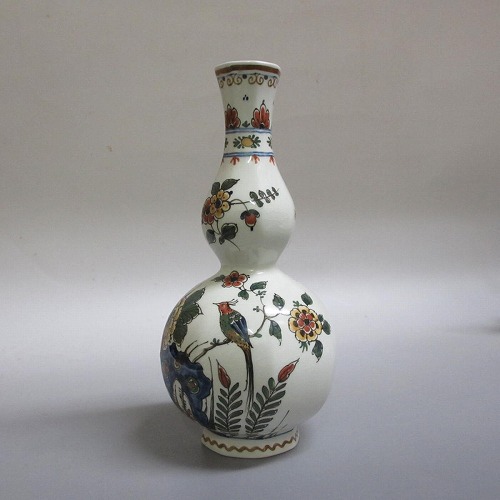 楽天市場】☆Delftデルフト焼/オランダ 花鳥文 色絵 花瓶 飾り壺