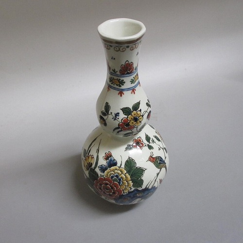 楽天市場】☆Delftデルフト焼/オランダ 花鳥文 色絵 花瓶 飾り壺