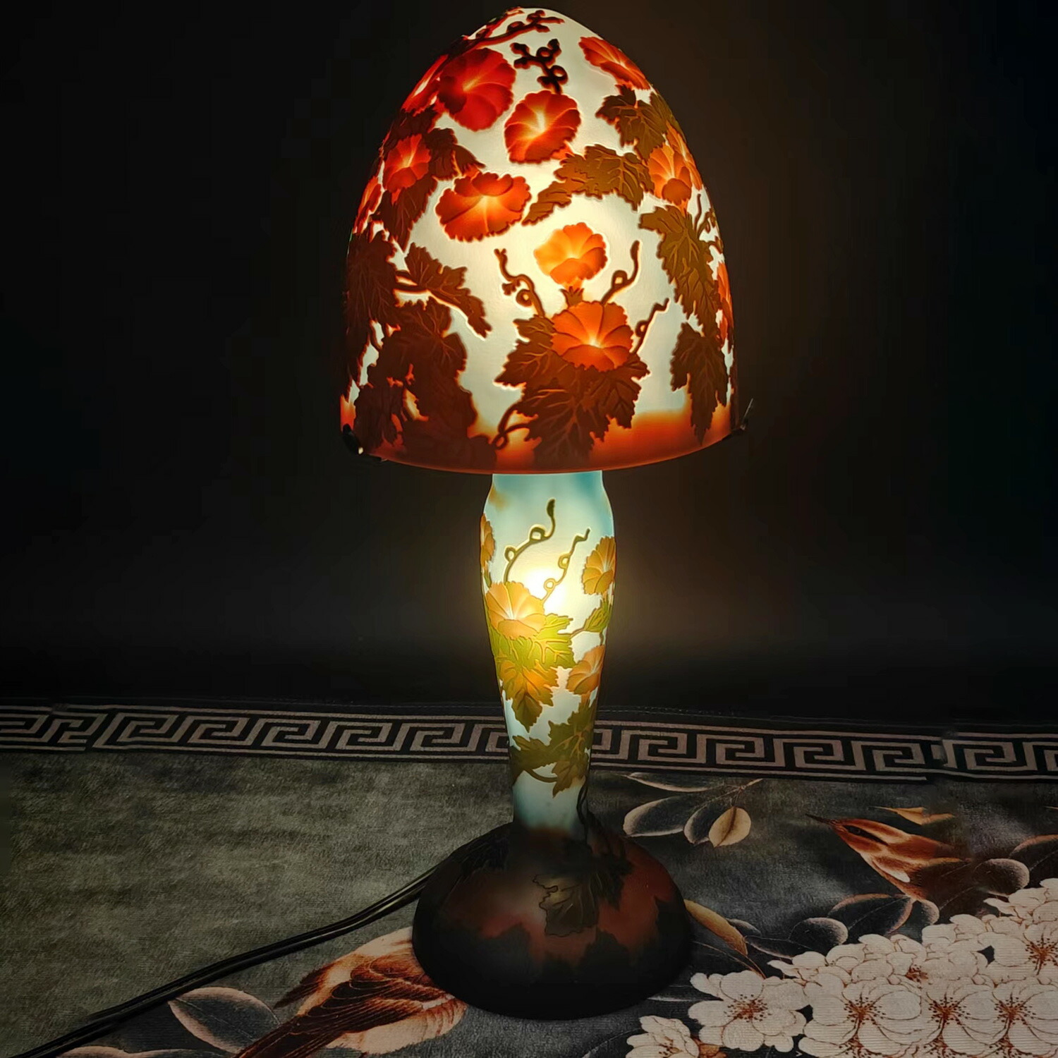 楽天市場】ガレランプ アールヌーボーランプ 卓上 照明 エミール ガレ