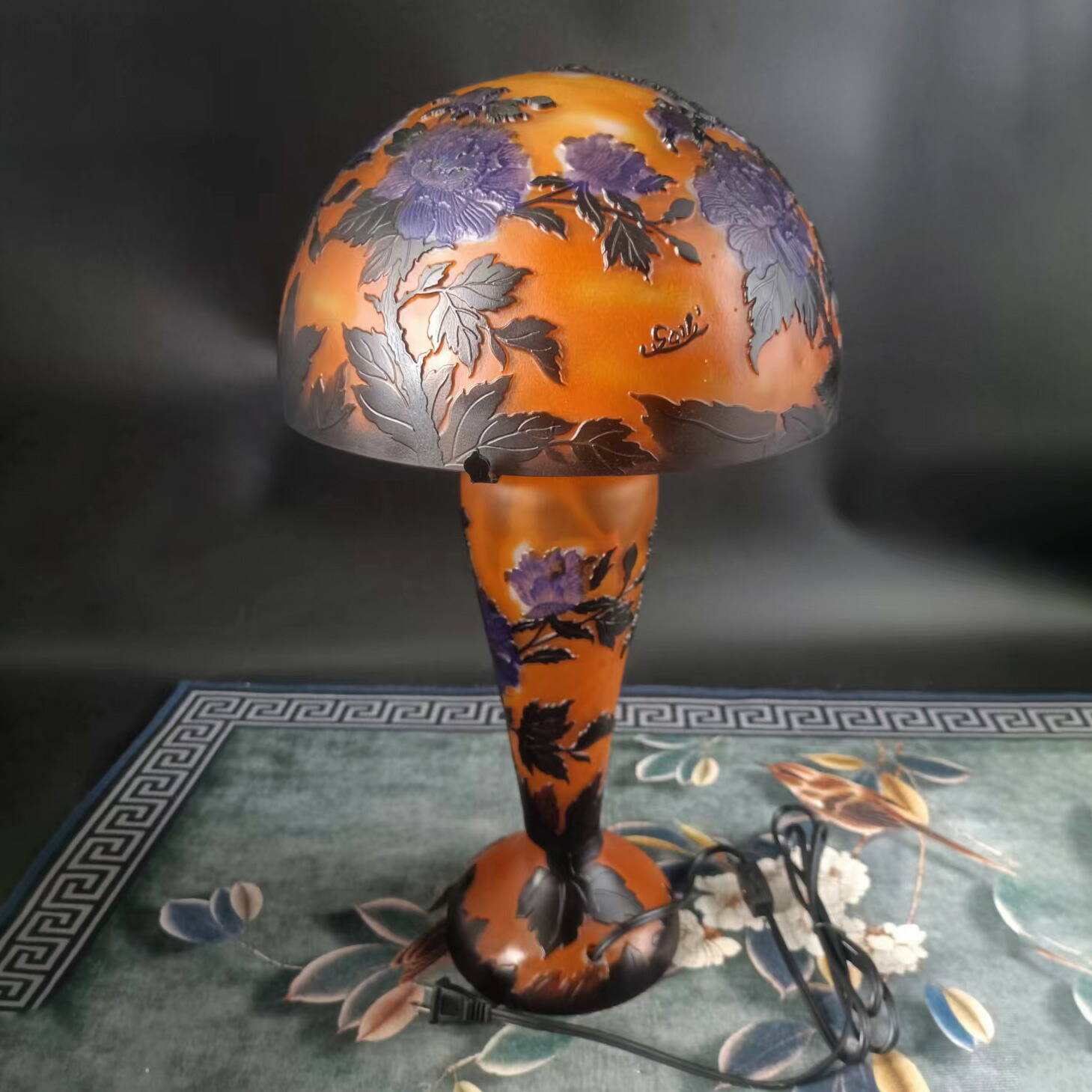 楽天市場】ガレランプ アールヌーボーランプ 卓上 照明 エミール ガレ