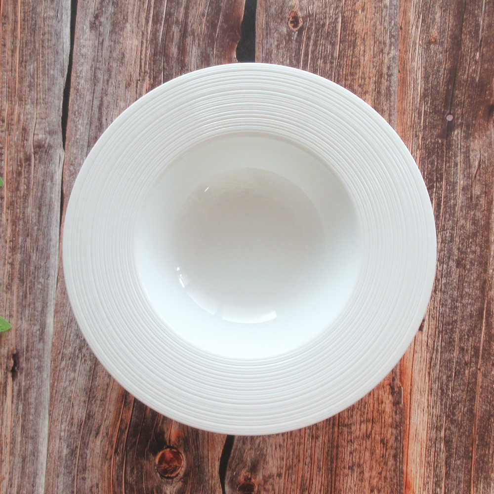 楽天市場】パスタ皿 26.5cm 470ml 白 リム皿 スープ 深皿 パスタ皿