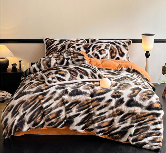 楽天市場】【送料無料】オシャレ布団カバーセット ヒョウ柄 超暖かい