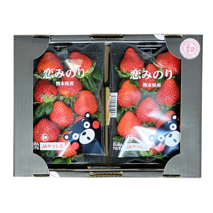 楽天市場】熊本県産 いちご 恋みのり 秀品 2パック セット : 生鮮食品