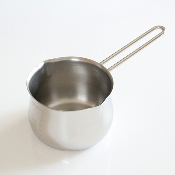 楽天市場】タケコシ 18-8ミルクパン 12cm 目盛付 ワイヤーハンドル