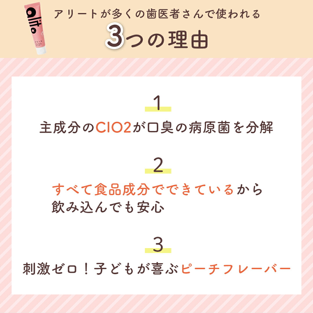 楽天市場】【公式・送料無料】子ども歯磨き粉 ピーチ味 30g×6本 歯医者