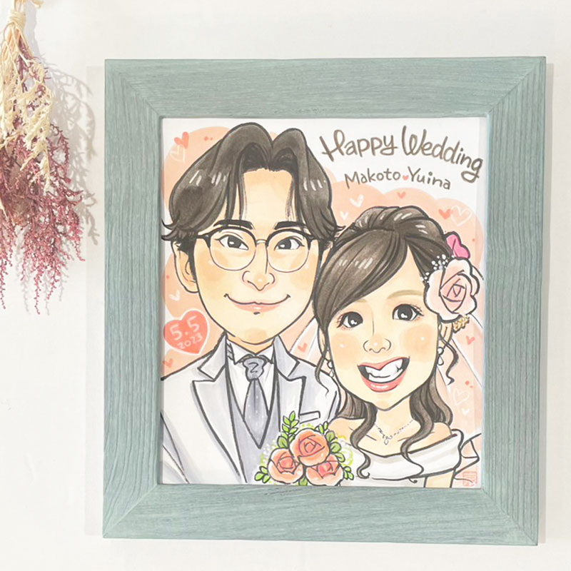 楽天市場】似顔絵 ウェルカムボード Mサイズ【送料無料】 ウェディング