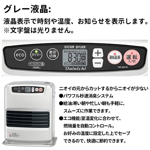 楽天市場】半額&200円OFF≪8(日)23:59迄≫ ダイニチ FW-3221 ヒーター