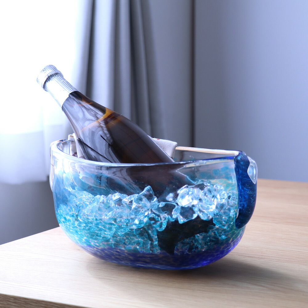 津軽びいどろ 水盤 「水陰」 F-79985 ❣️ 楽天市場】送料無料【 水盤