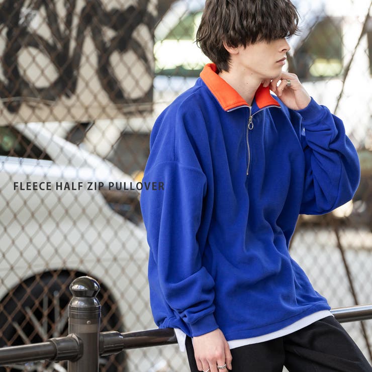 楽天市場】Rocky Monroe ハーフジップフリース オーバーサイズ