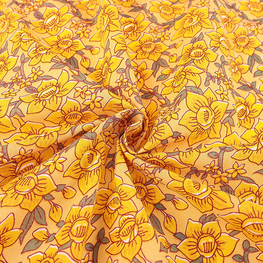 インド ダブルサイズ パッチワーク ストーンウォッシュ×プリント花柄