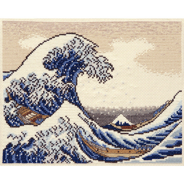 楽天市場】刺繍キット オリムパス 葛飾北斎 神奈川沖浪裏 Katsushika