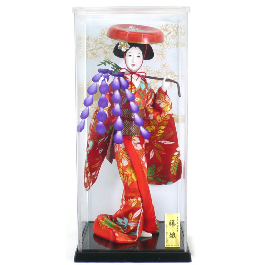 楽天市場】【日本人形】【J011】日本人形5号ケース入り【藤娘