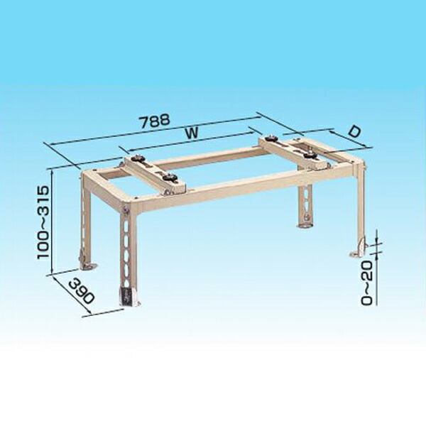 楽天市場】オーケー器材 K-KH53G 平置台 エアコン室外機架台 【取寄