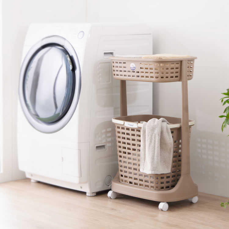 楽天市場】【15％OFFクーポン☆3/5限定】 ランドリーバスケット 2段