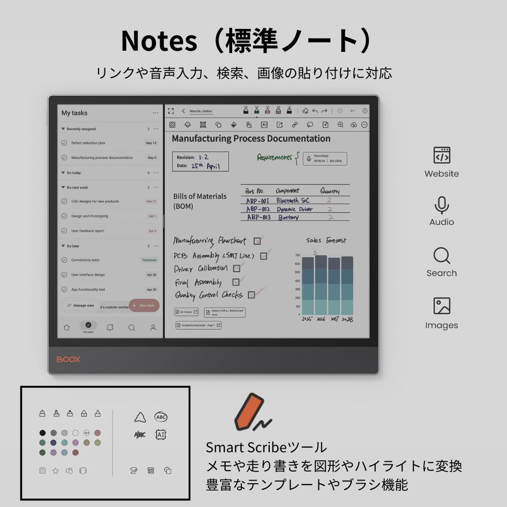楽天市場】【13インチ】BOOX TabXC 13インチ カラー電子ペーパー