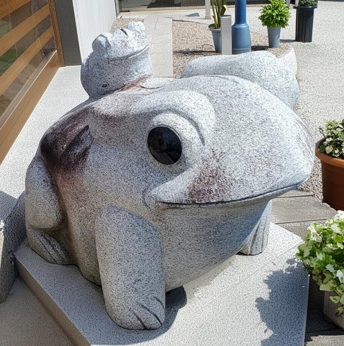 楽天市場】【重量物商品】【営業所渡し】【縁起物】カエル(御影石)BIG