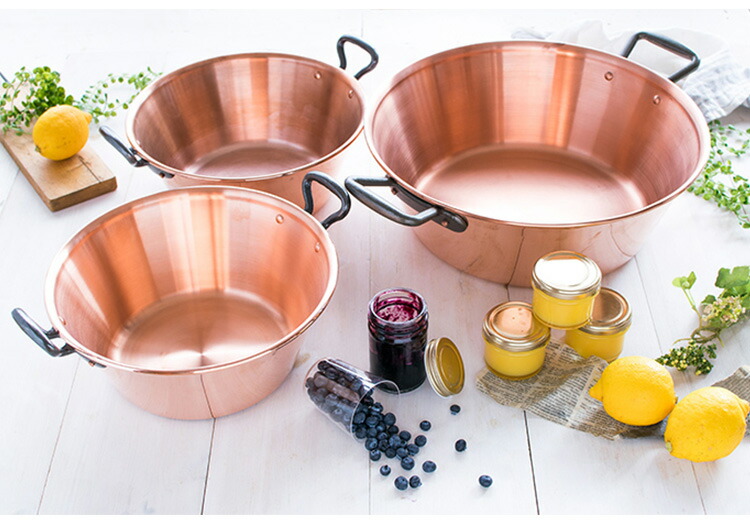 楽天市場】【400円OFFクーポン】Baumalu 銅のジャム鍋 26cm （ガス火