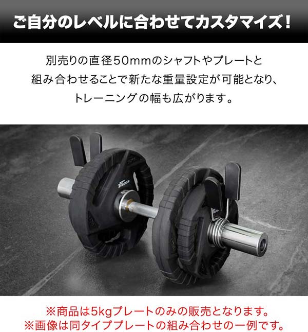 楽天市場】【楽天1位】ダンベルプレート 穴あき 5kg 2枚セット 穴径