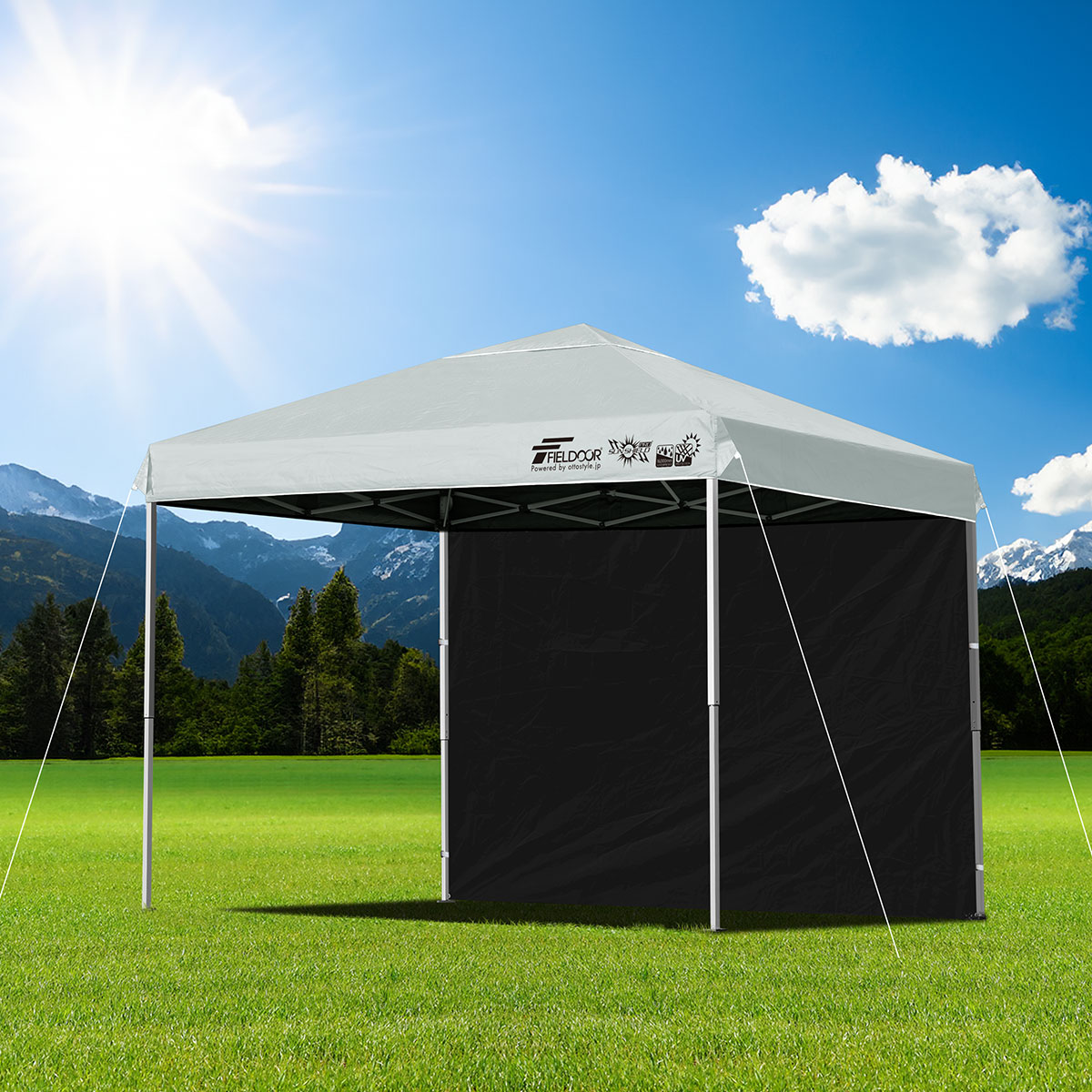 楽天市場】FIELDOOR ワンタッチタープテント用 横幕 サイドシート 1枚