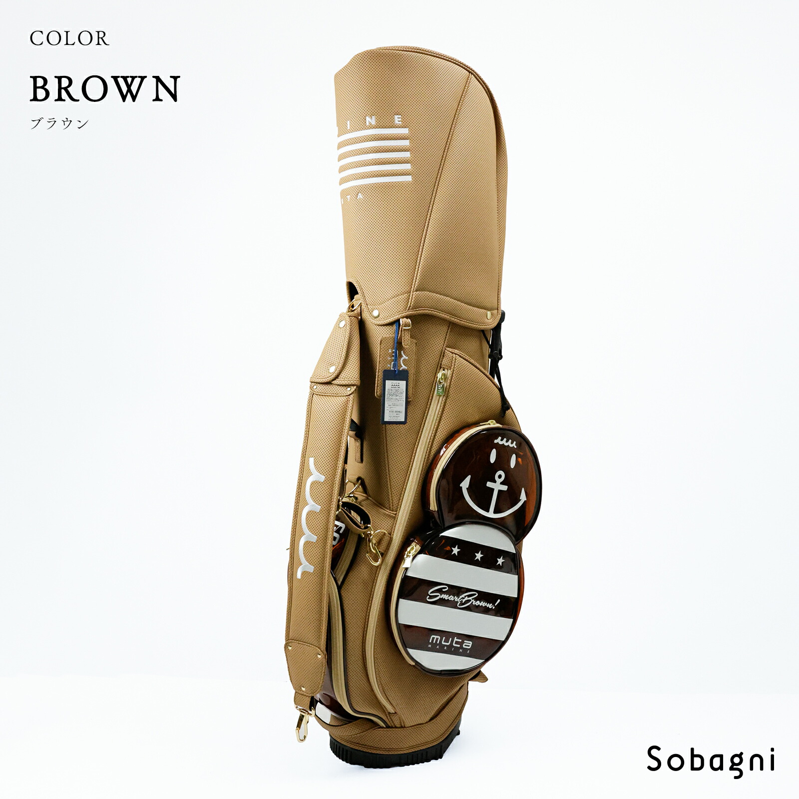 楽天市場】muta marine ムータ ゴルフバッグ 8.5インチパンチング合皮