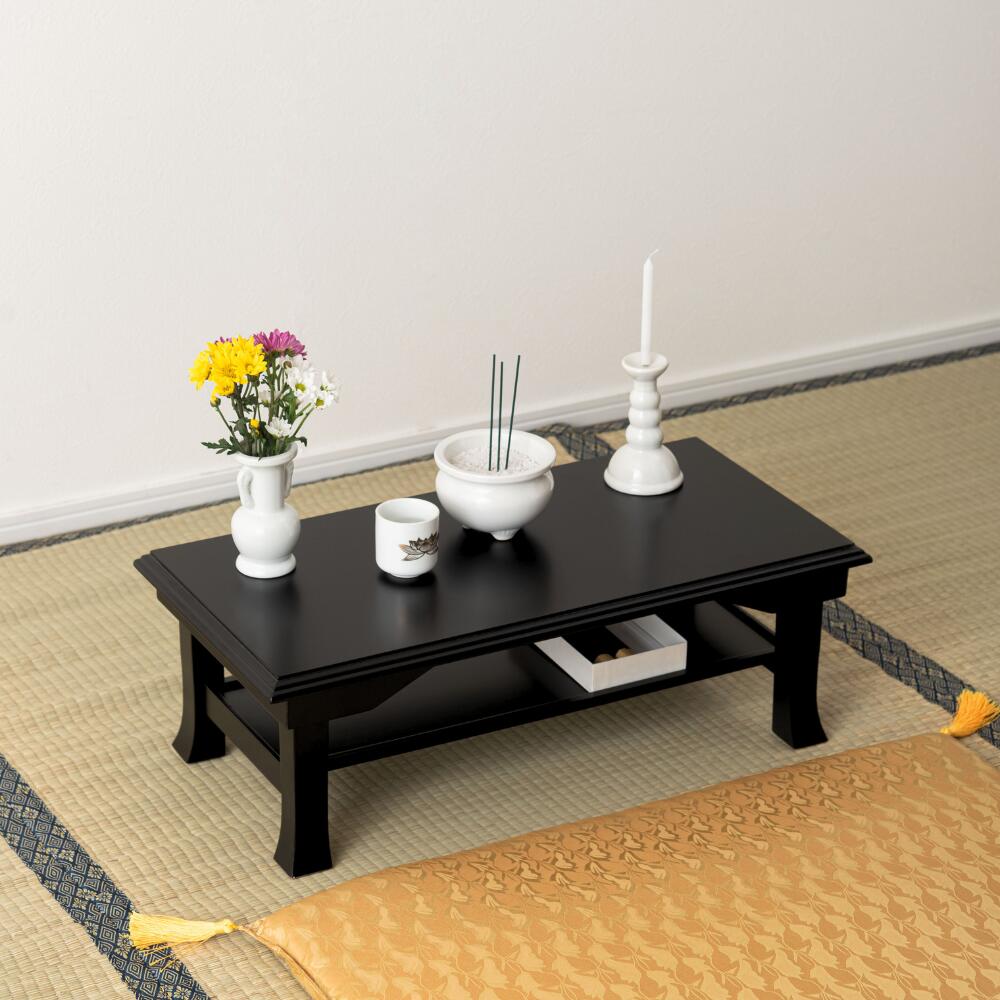 楽天市場】経机 黒壇調 幅60cm 仏具 仏壇用 机 テーブル モダン経机 棚