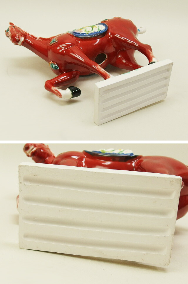 楽天市場】唐三彩 馬 オブジェ 陶器 置物【送料無料！】【代引き手数料