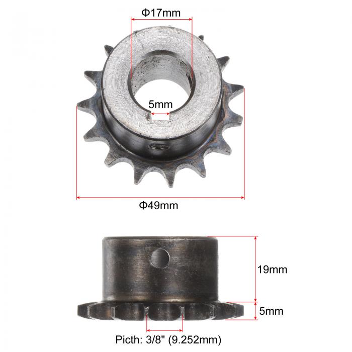 楽天市場】2個セット ISO/DIN 06B-1 ローラーチェーンスプロケット B