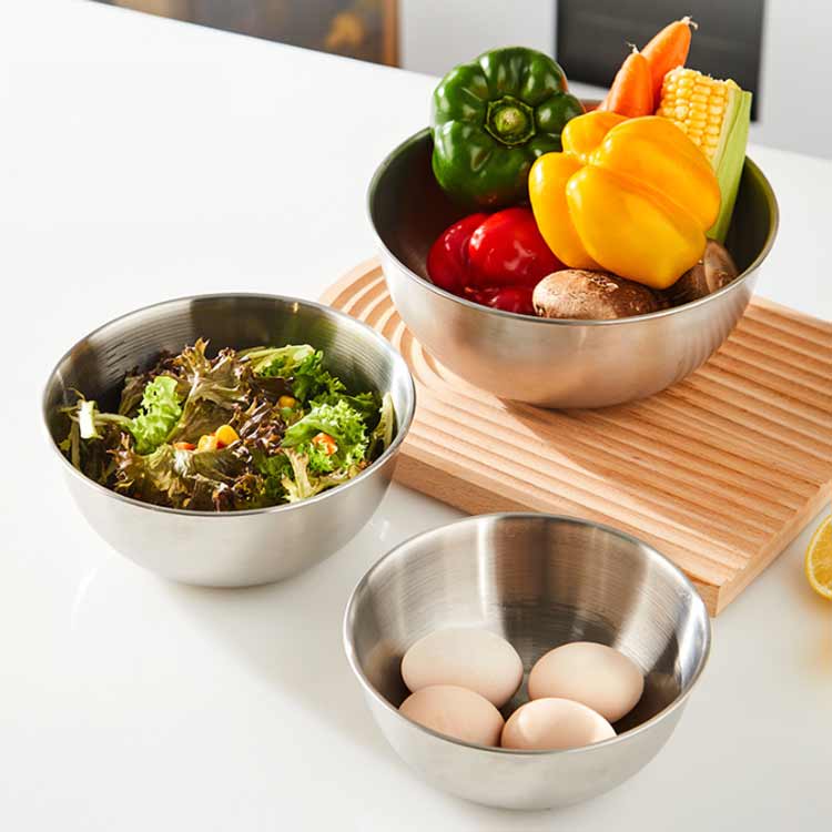 楽天市場】3点セット 深型ボウル ステンレス製 ボール 700ml/1200ml