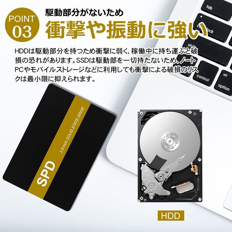 楽天市場】SPD SSD 1TB 堅牢・軽量アルミ製筐体 内蔵 2.5インチ 7mm