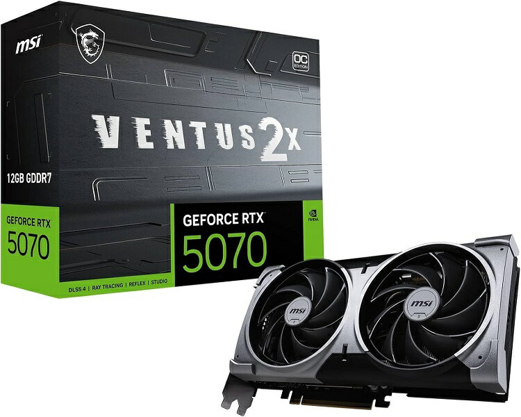 MSI GeForce RTX 5070 12G VENTUS 2X OC グラフィックスボード VD9071