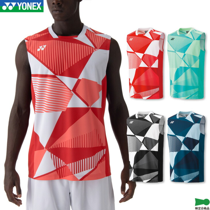 楽天市場】ヨネックス バドミントンウェア ゲームシャツ(ノースリーブ