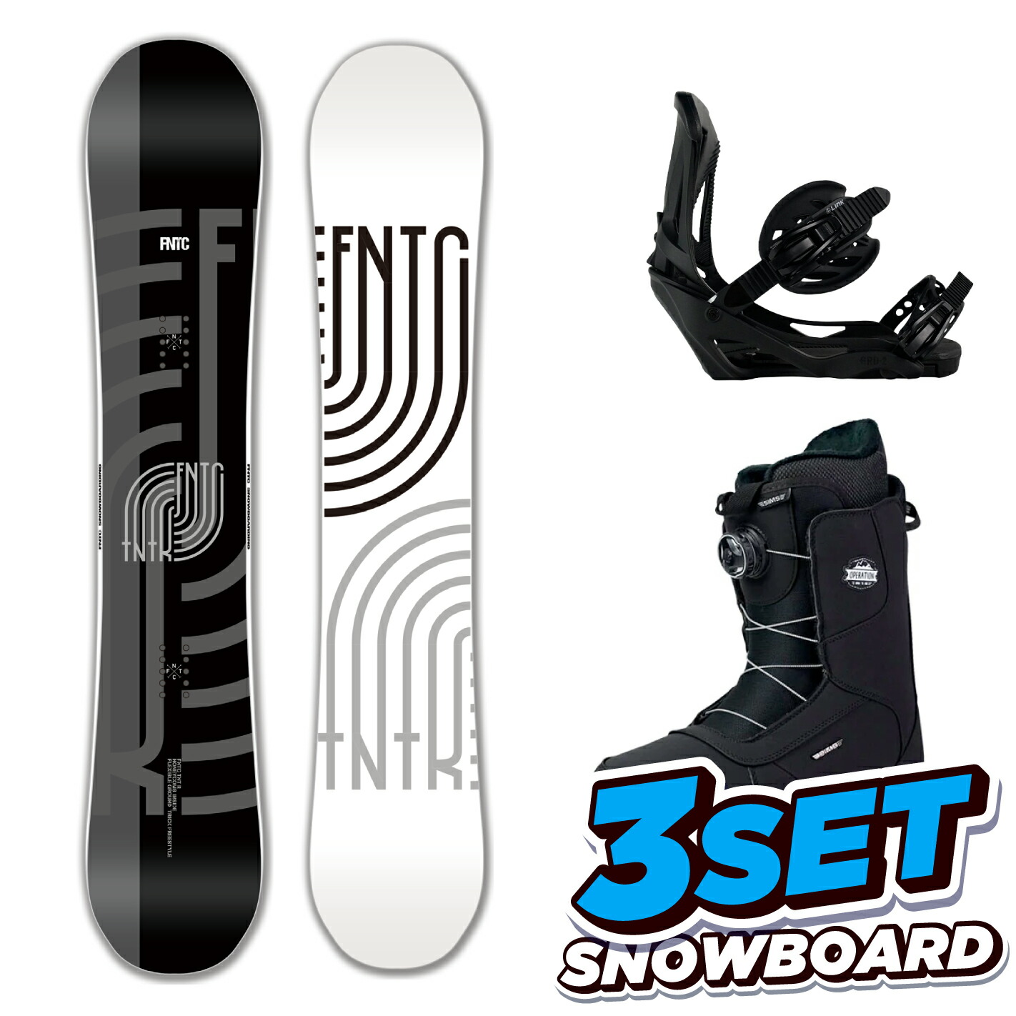 楽天市場】スノーボード 3点セット ftwo tntの通販