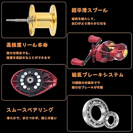 楽天市場】ベイトリール 初心者 最適 リール 左巻き 右巻き 超軽量