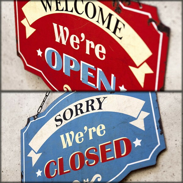 楽天市場】両面プレート [Open & Closed] アメリカ雑貨 サインボード